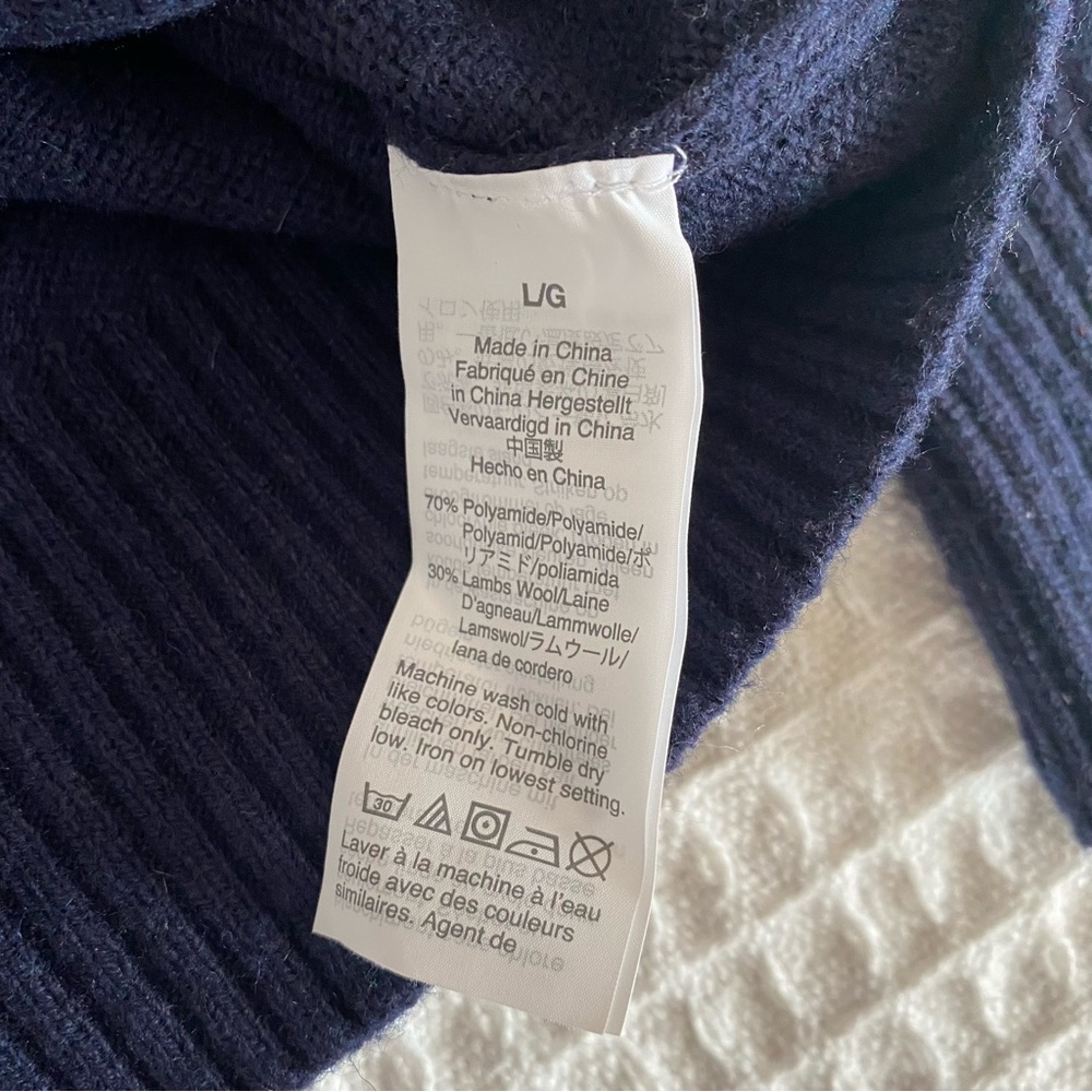 J. Crew Crewneck sweater in supersoft lambswool blend navy size Large - Picture 6 of 7